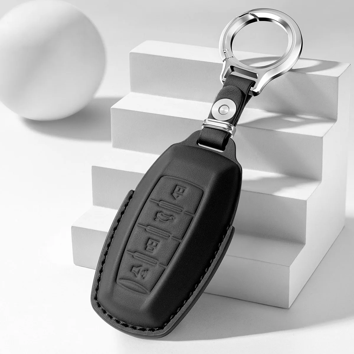 4 Buttons For Great Wall Haval Jolion 2022 H6 H7 H4 H9 F5 F7 F7X F7H H2S GMW Dargo Top Layer Leather Car Key Case Cover Shell