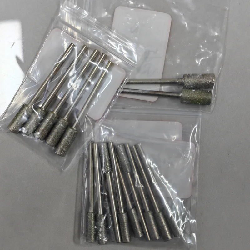 

Cylindrical Diamond Grinding Burr Drill Bits 2.35mm 3mm Shank Jade Stone Carving Polishing Tool for Dremel Rotary Tools