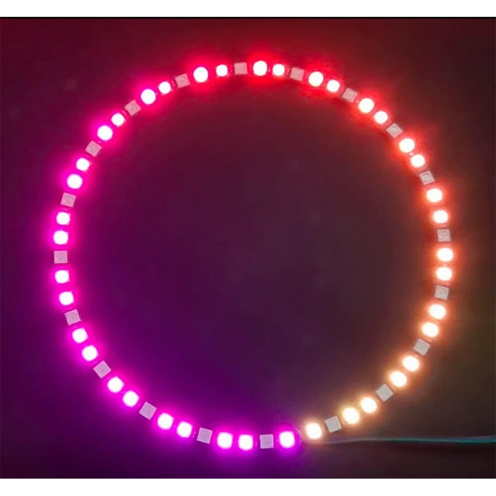 Imagem -04 - Rgb Led Ring Lamp Light com Drivers Integrados Lâmpada para Arduino Rpi 60 x Ws2812 Ws2812b 5050 Sk6812 60 Bits