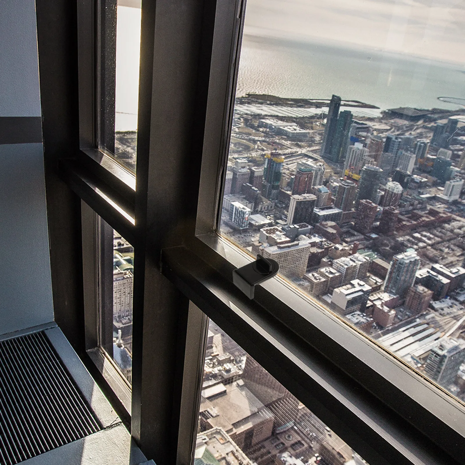 

Комплект из 3 ограничителей для раздвижных окон из алюминиевого сплава: защитный замок, стопор, антивандальный, для вентиляции внутри помещений