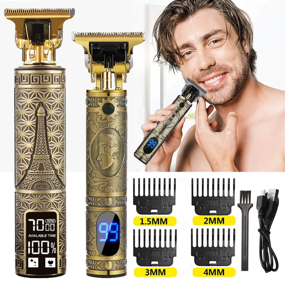 Professional T9 USB Electric Hair Clipper For Men Hair Cutting Machine Rechargeable Man Shaver Trimmer Barber Beard Trimme