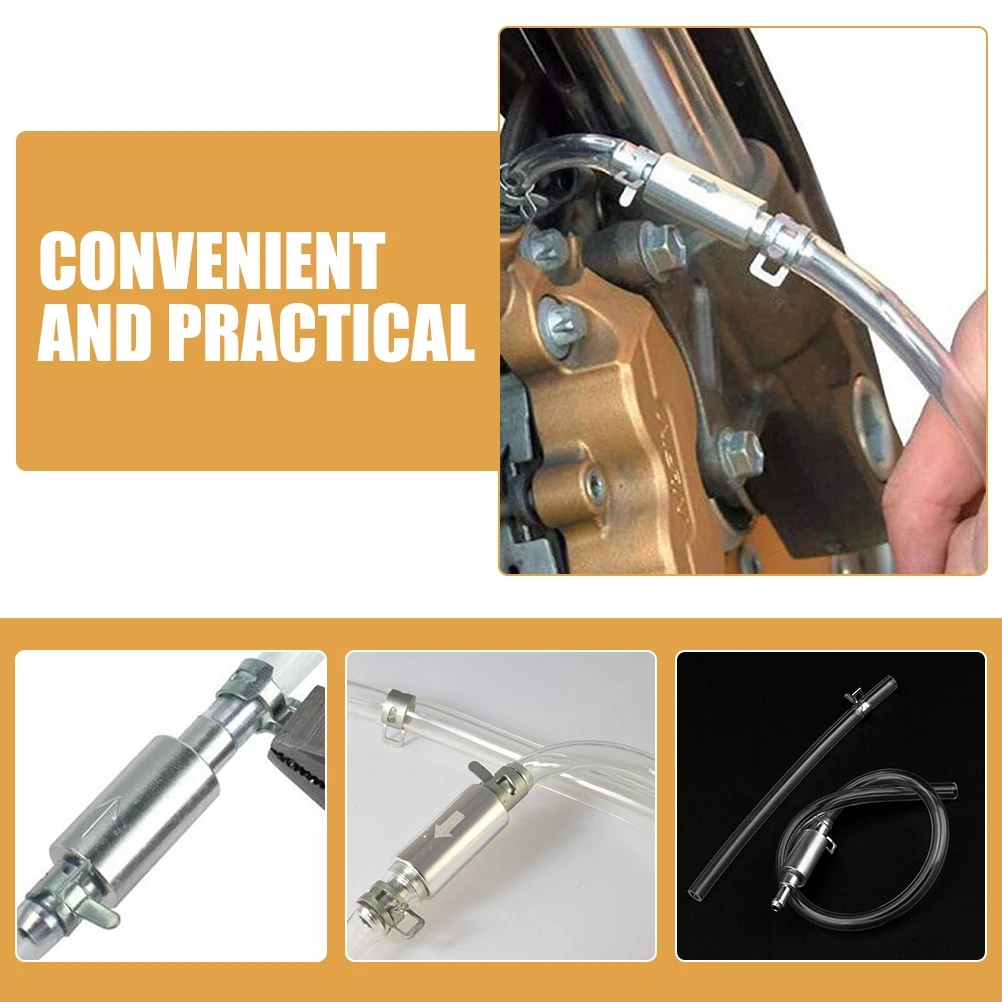

1 set Refueling Pipe Durable Stainless Steel Brake Bleeder Hose Hydraulic Bleeding Tool for Motorcycle Easy Operation Compact