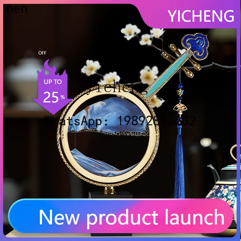 WW20quicksand painting decoration Chinese national style pipa ornament high-end hourglass artwork