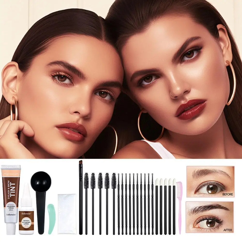 

Eyebrow Tint Dye Professional Eyebrow Dye Waterproof Long-lasting Eyebrow Brow Kit Semi Permanent Home Use Pro Kit