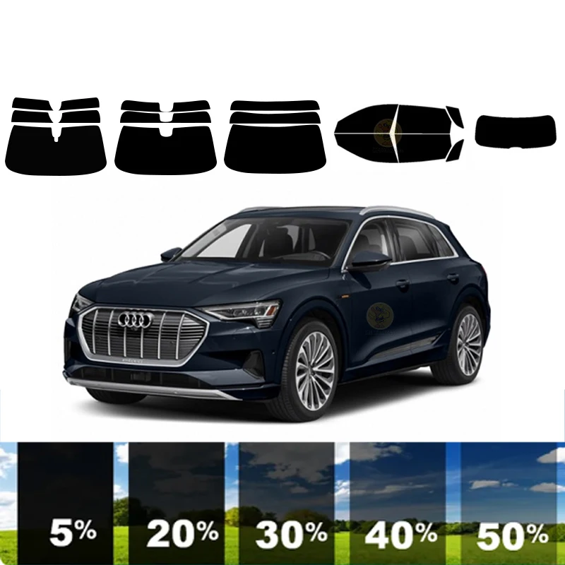 

precut Removable Window Tint Film For Car 100% UVR 5%-35%VLT Heat Insulation Carbon ﻿For AUDI E TRON 4DR HATCH 2019-2023