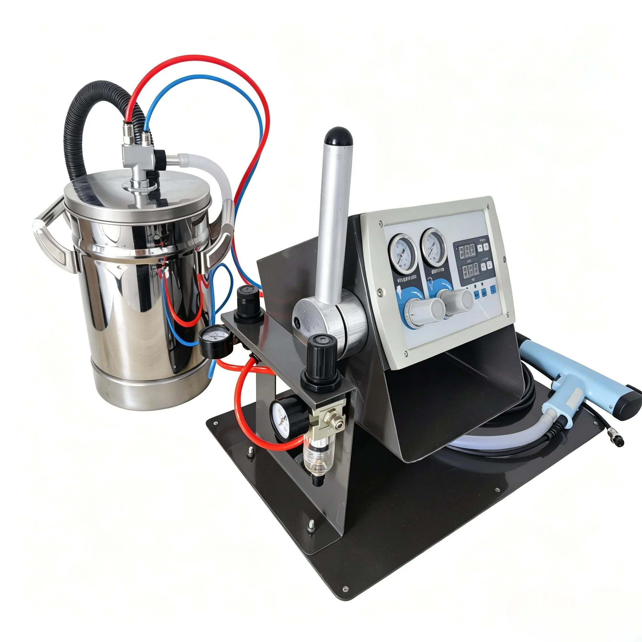 K2 Electrostatic Powder Coating Gun SS hopper unit