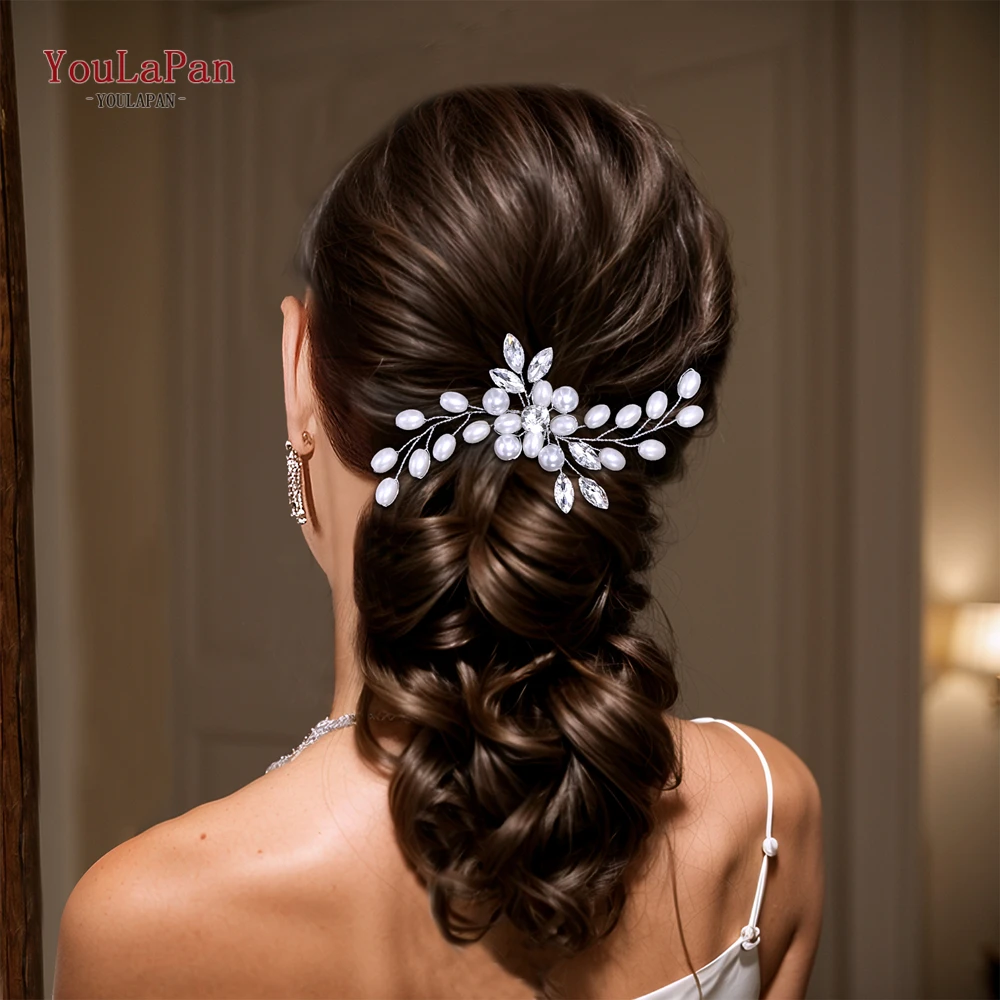 YouLaPan Bride U-shaped Pin Headband Pearl Wedding Hairpins Tiara Hair Accessories Women Hairstyle Design Accessories HP815