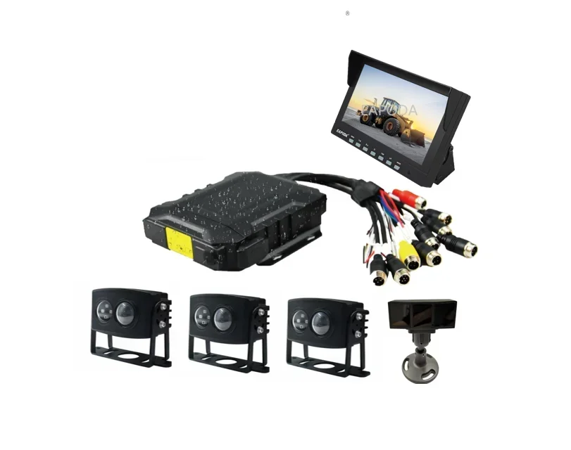 

High Resolution Wireless Rear View Camera With 10 Inch Monitor Support 2-4 Way Input Signal Truck Camera System