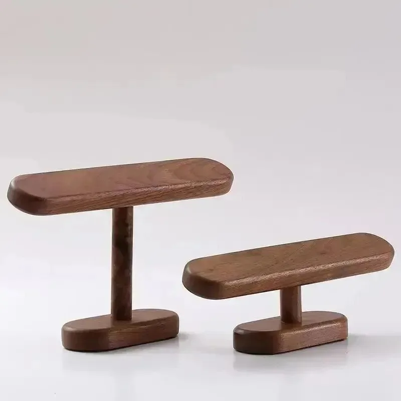 Walnut Color Display Holder with Watch Bracket, Jewelry Bracket Chain Anklets Hanger Stand and Racks Organizer for Counter Shows