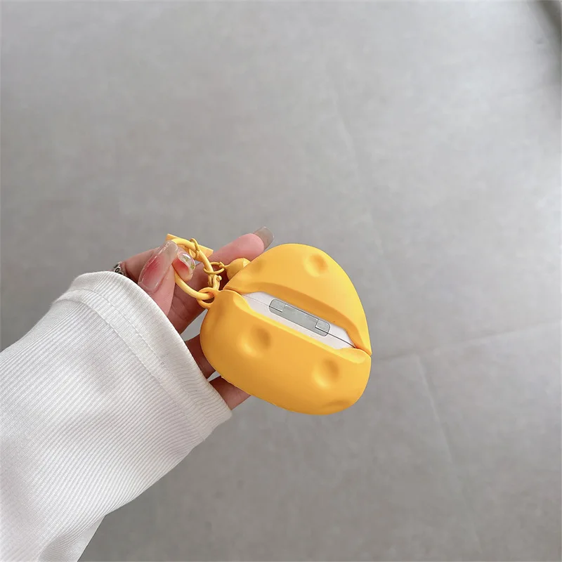 Hello Kitty keju dengan gantungan kunci, untuk Airpods Pro 2, lembut tahan guncangan Earphone penutup silikon untuk Airpods Pro casing Funda Girls