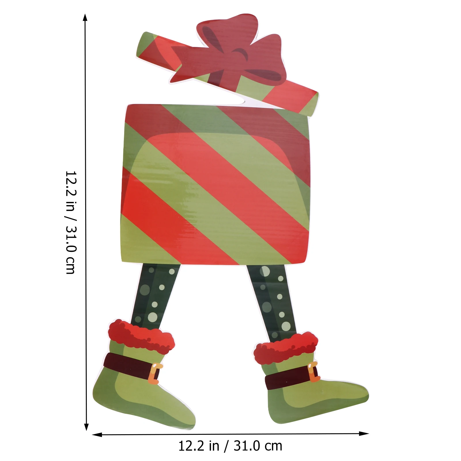 

2Pcs Christmas Yard Signs Plastic Lightweight Durable Holiday Decor Gnome Stakes Outdoor Lawn Signs for Home Office Party