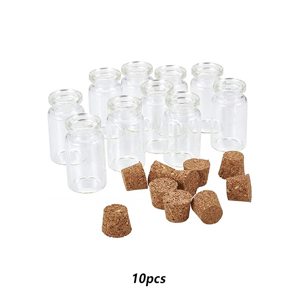 10 Pieces Wishing Bottle Transparent Replacement Gift Cookie Glass Jar