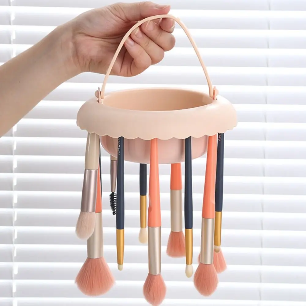 

Silicone Makeup Brush Cleaning Bowl Hangable Dustproof Drying Shelf Rack Thickened Make-up Egg Washing Bowl Makeup Tools