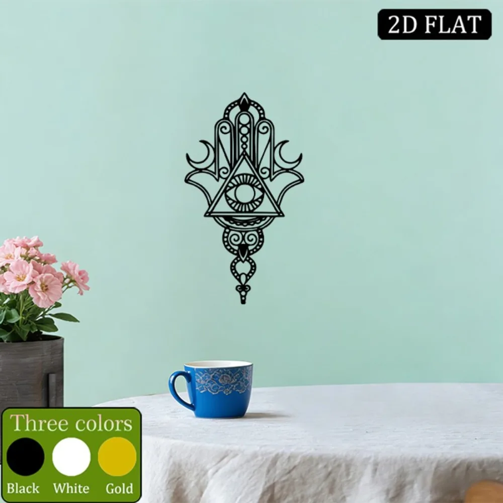CIFBUY Iron Wall Art Hamsa Evil Eye Metal Sculpture Hanging Plaque Rustproof Home Bedroom Living Room Decor