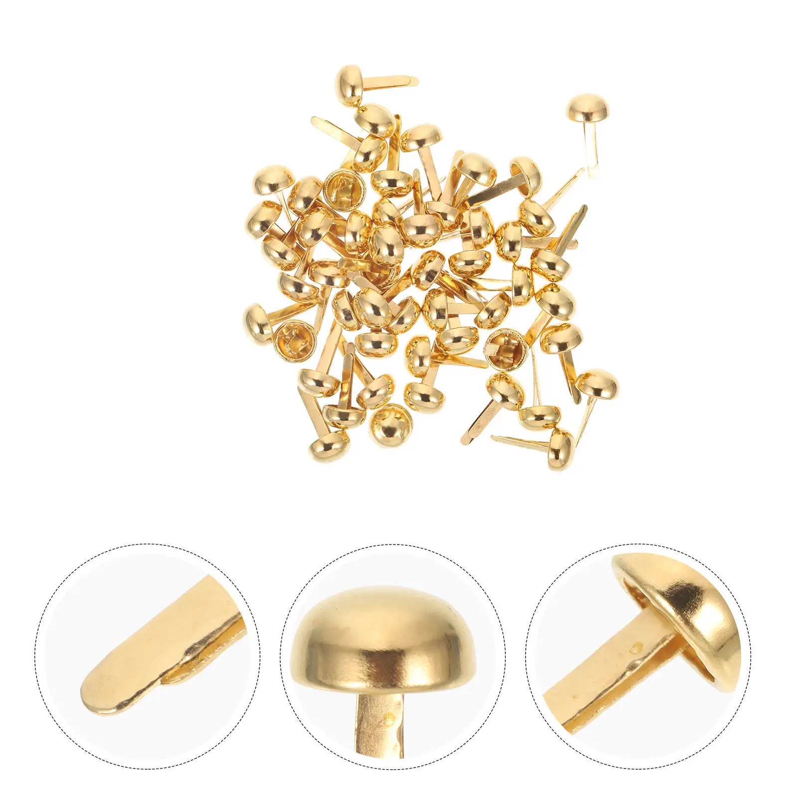 

100Pcs Small Paper Fastener Brads Decorative Pin for DIY Craft Projects Paper Cards Fasteners High-Strength Material Meet