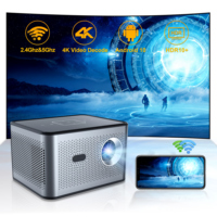 X3 Pro Mini Portable Projector Android 4k Video Decoding Support BT5.0 WiFi LED 1080P Movie Video Beam Projector Home Theater