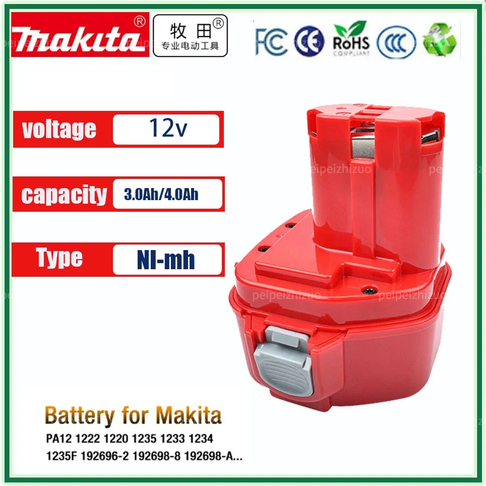 

Makita PA12 12V 3000mAh Ni-CD Rechargeable Batteries Replacement Battery 12V Power Tools Bateria 1220 1222 1235 1233S 6271D 4000