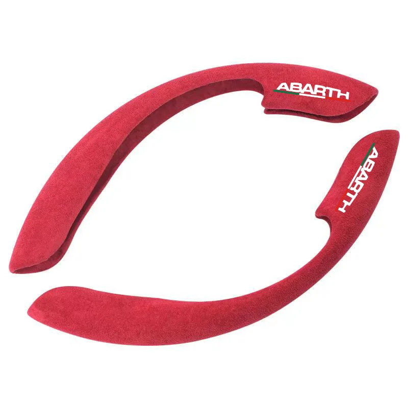 

Car Steering Wheel Cover black suede leather for Abarth 500 595 596Abarth abarth 124 spider Continentai Steering Wheel Cover