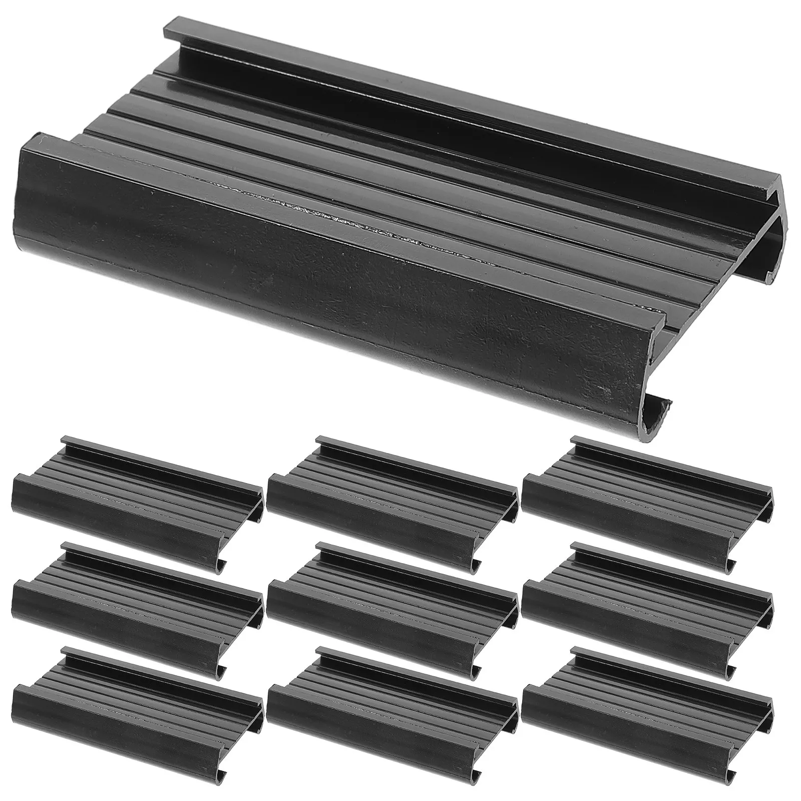 12Pcs Plastic Label Holder for Wire Shelving Display - Professional Organized Merchandise Sign Holder - Compatible with Shelving