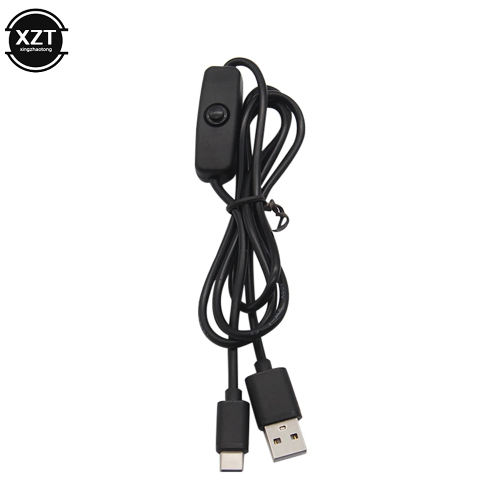 1 meter USB Type C 5V 3A Charging Cable for Raspberry Pi 4 Power Cable with ON/OFF Switch for RPI 4 Model B RPI 4B Computer