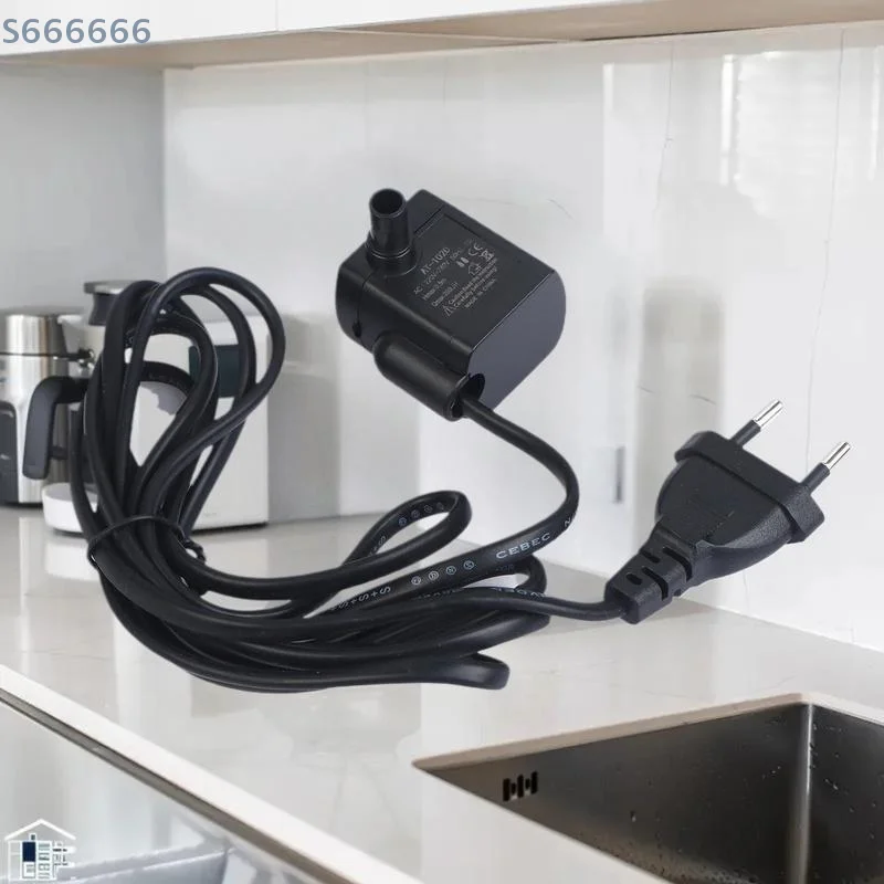 Европейская вилка 220–240 В, ультра-тихий мини-погружной водяной насос, идеально подходит для аквариума, аквариума, настольных фонтанов, упаковка из 1/2 шт.