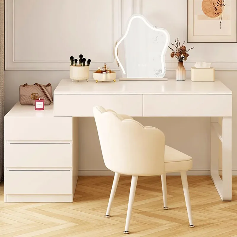 Classic Storage Vanity Table Drawer Girl Minimalist White Vanity Table Simple Trendy Penteadeira De Maquiagem Furniture