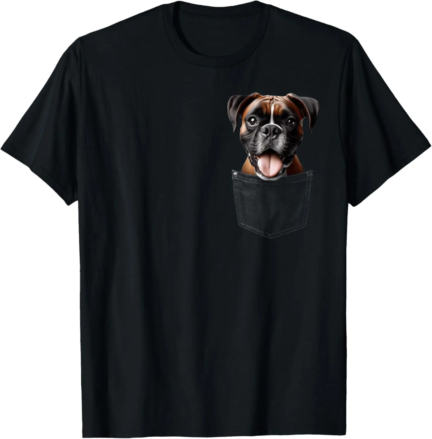 Boxer bonito do bolso para o amante do cão, Camisa do amante do cão, T-shirt do presente