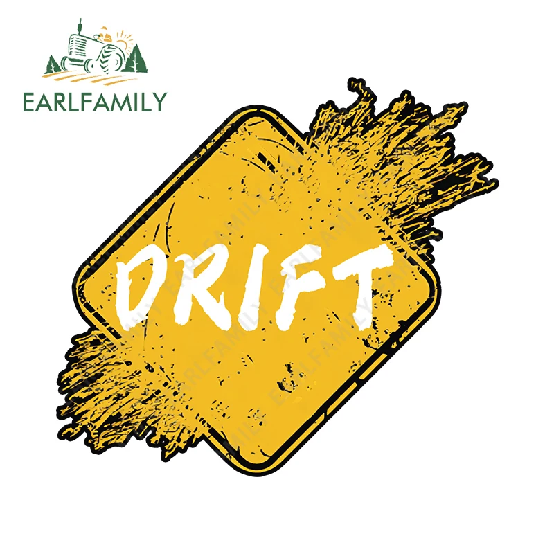 

EARLFAMILY Original Shape Drift Logo Car Sticker Creative Tattoo Vinyl Caravan Racing Decoration Cool Sunscreen Helmet Decals