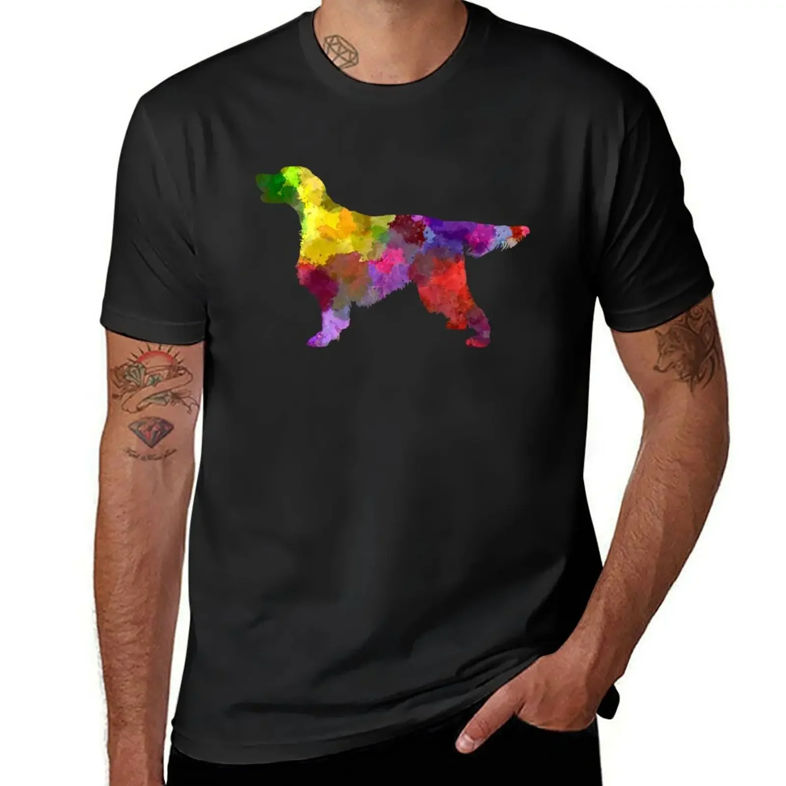 

Gordon Setter in watercolor T-Shirt cheap stuff sublime Short sleeve tee tshirts for men