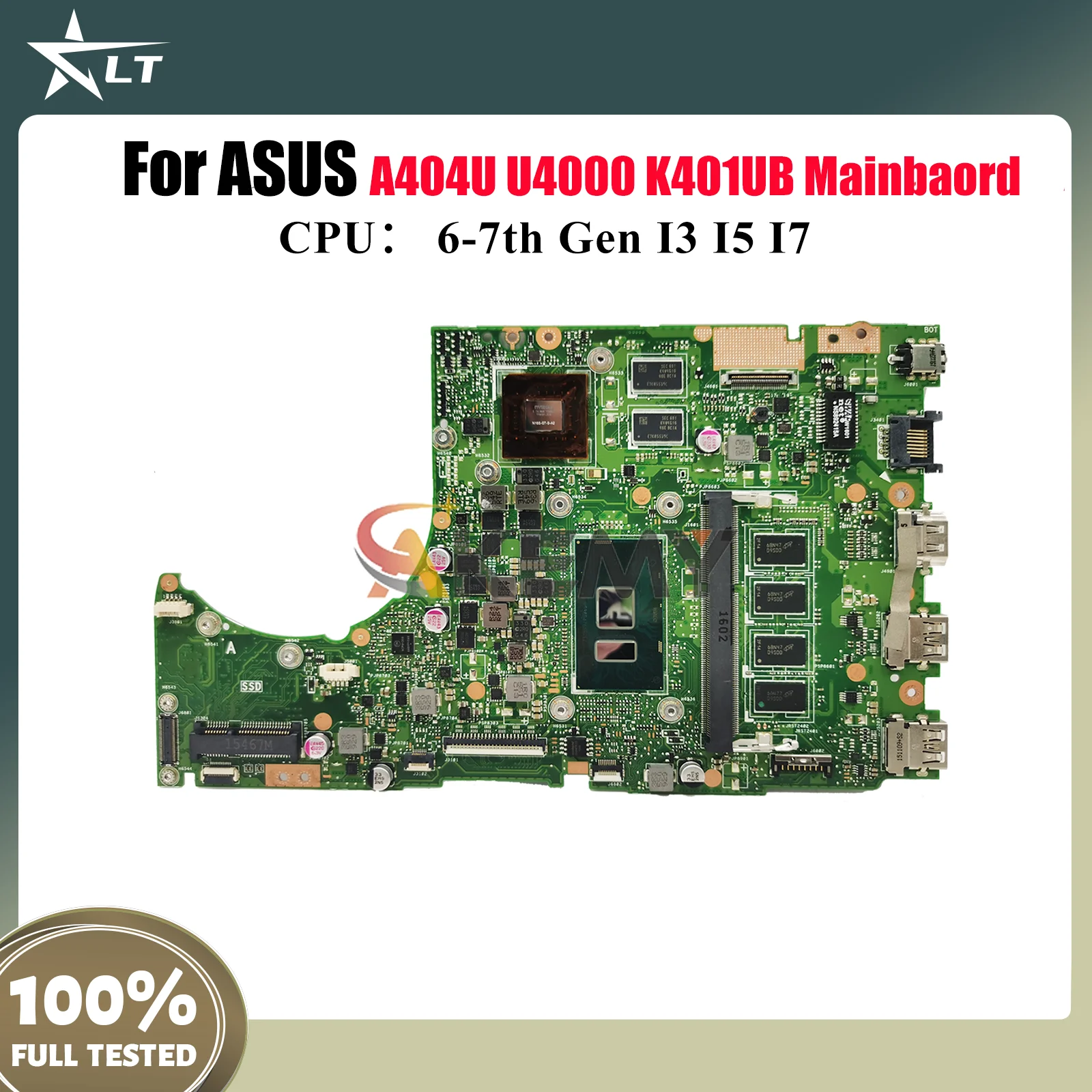 

K401UB Laptop Motherboard For ASUS VivoBook K401UB K401UQK K401U A404U U4000 K401UQ Mainboard W/ I3 I5 I7 CPU tests OK fast ship