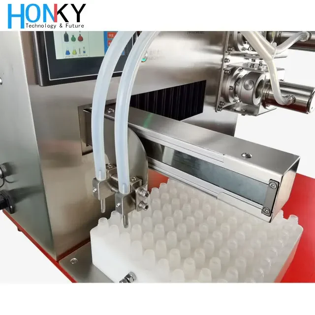 Tabletop lab type filling machine liquid 96-deep-well plate filling machine with high precision pump for reagent