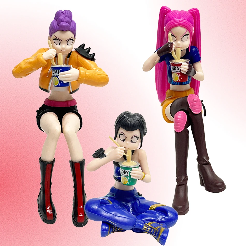 Nieuwe 3 stks/set K-pop Figuur Model Rumi Mira Zoey Anime Beeldje Collectie Standbeeld Bureau Decoratie Poppen Kinderen Speelgoed kerst