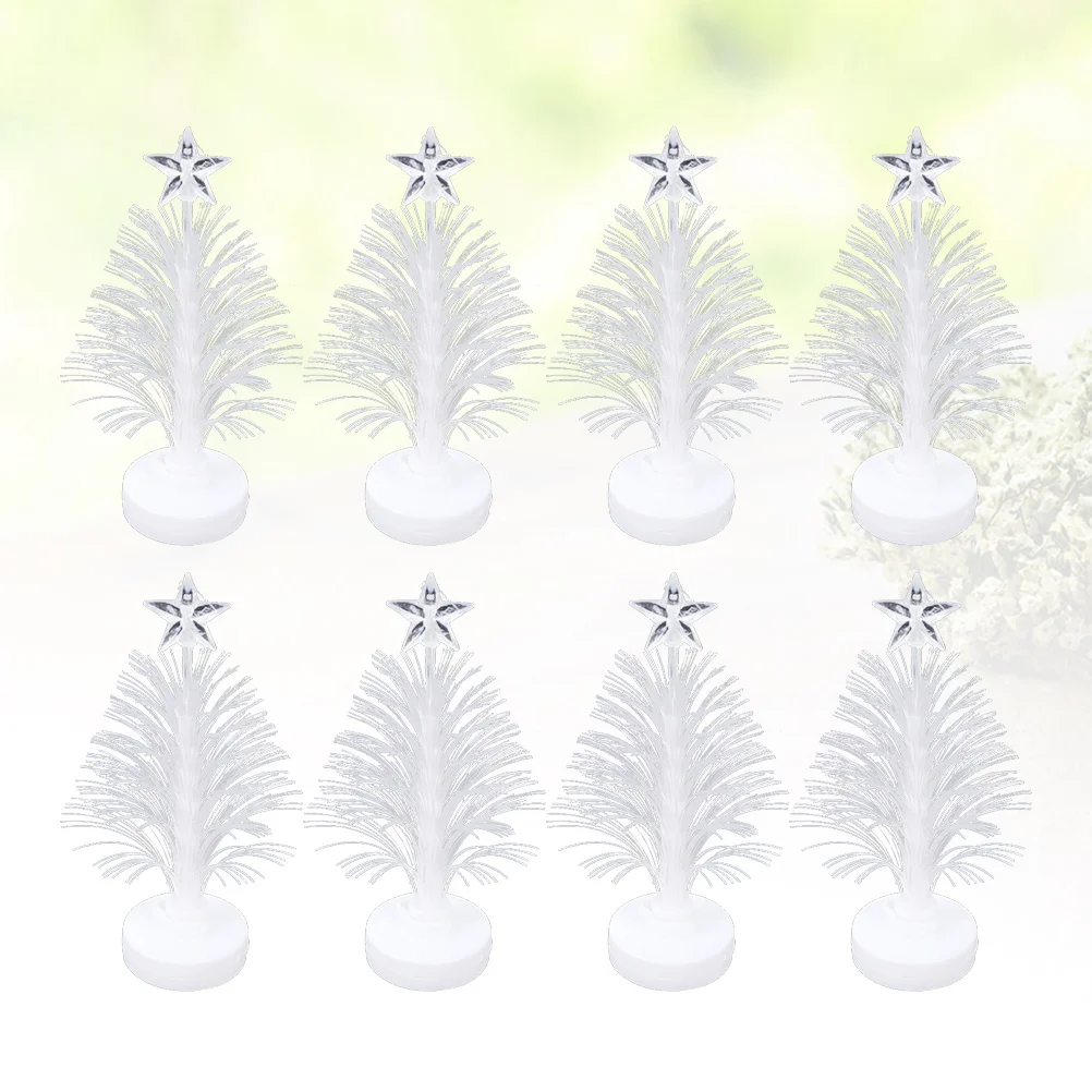 

8Pcs Festive Christmas Tree Night Light Soft Glowing Decorative Lamp for Home Holiday Party Event Ambience Enhancement