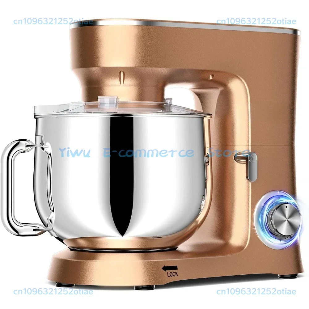 

Электрический кухонный миксер с крючками для теста, которые можно мыть в посудомоечной машине, плоскими венчиками, проволочным венчиком и защитой для заливки