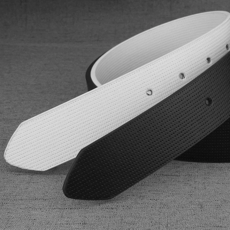 Men's Belts No Buckle Belt Brand Belt with Holes Men High Quality Male Genuine Strap Jeans Belt 3.3cm Belts