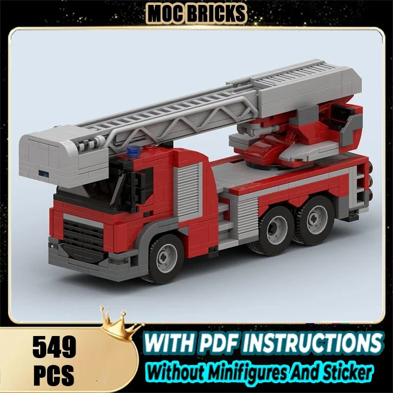 

Moc Building Blocks Роттердам Пожарная лестница Вантажівка Технология Модульные кирпичи Модель Подарки Рождественские игрушки Наборы «сделай сам» Сборка!