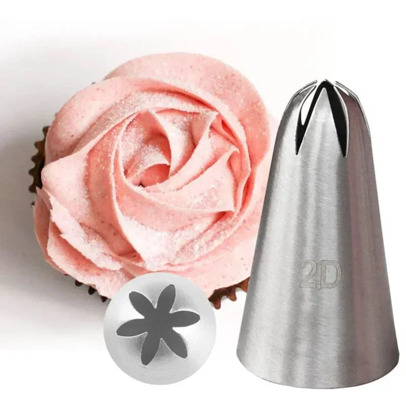 1M#2A#2D#6B Russian Icing Piping Pastry Nozzles Cake Cream Decoration Tips Set Cupcake Head Dessert Decorators Kitchen Gadgets