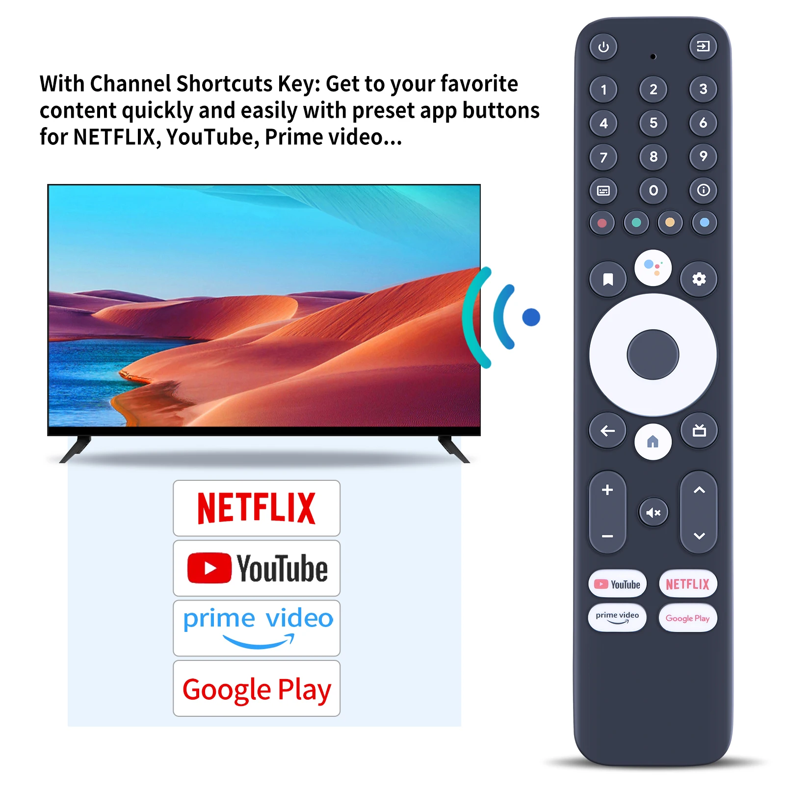 جهاز تحكم عن بعد جديد مناسب لـ SRT 420 DVB-T2 H.265 Homatics BIG R-C-OHS-C009 القوي