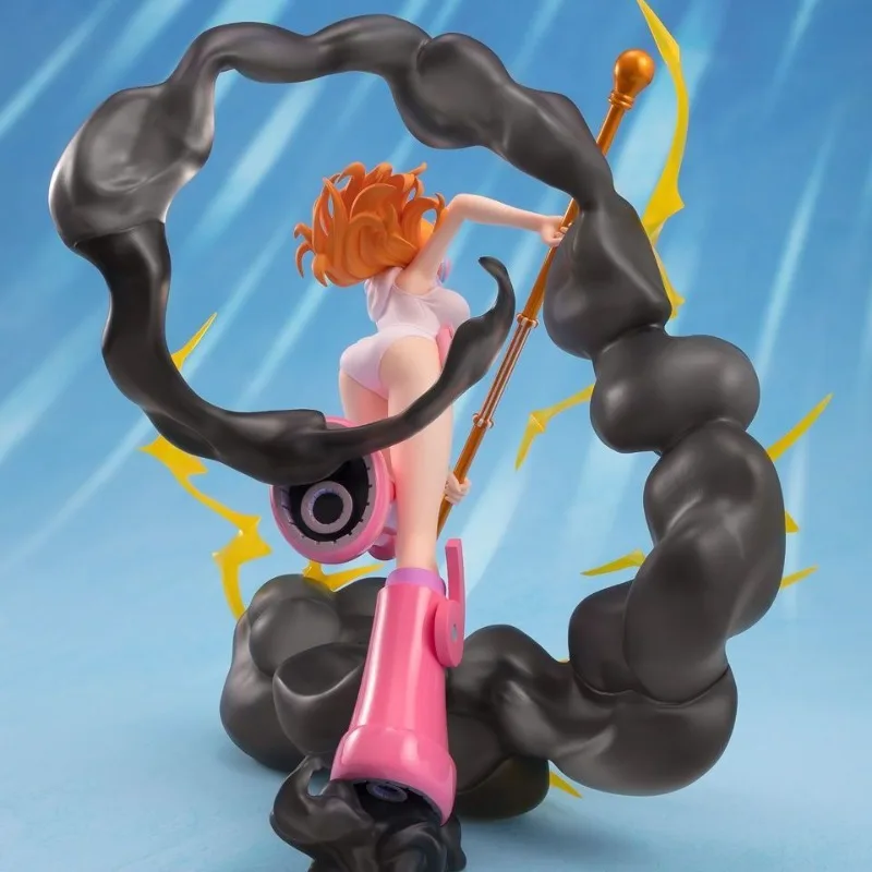 Figura de anime de uma peça bandai banpresto figuarts. zero fz batalha super intensa nami thunderbolt ornamentos periféricos modelo boneca