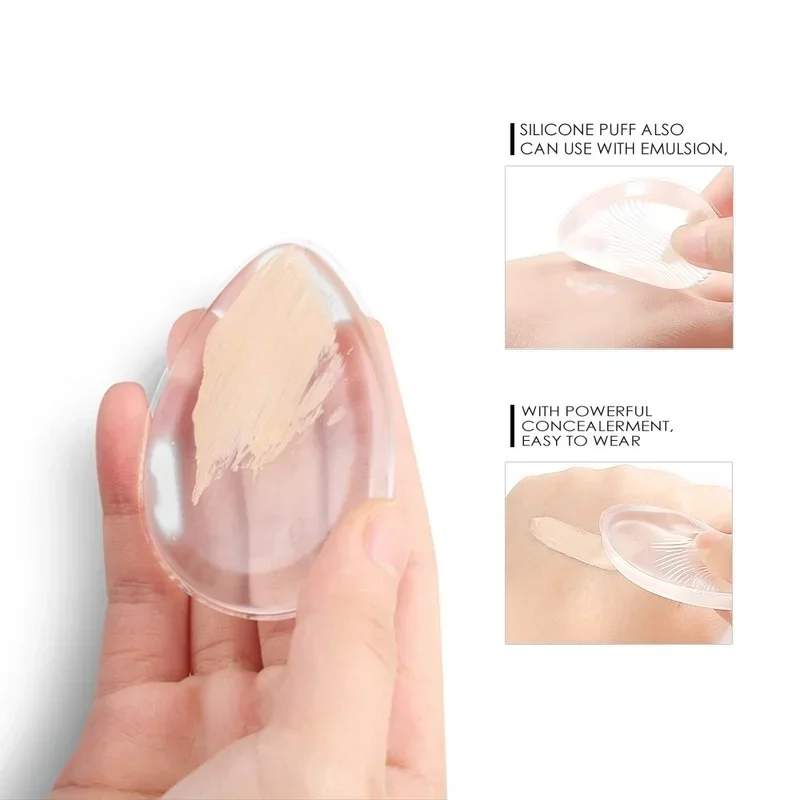 1Pc Cosmetic Puff Soft 100% New Hot SiliSponge Blender Silicone Sponge Foundation Applicator Smooth BB Cream Beauty Tools Face