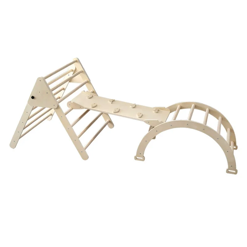 

Крытый детский сад Piklers треугольный набор тренажерный зал рама для скалолазания деревянный материал для детских игр детский игровой тренажерный зал