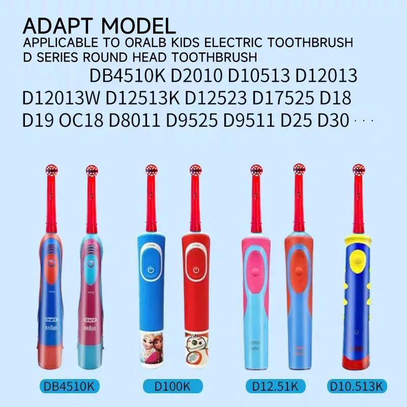 Cabezal de cepillo de dientes eléctrico para niños, cabezales de repuesto para Oral Pro-Health B stage D100K 4510K d10 d12, 4 piezas