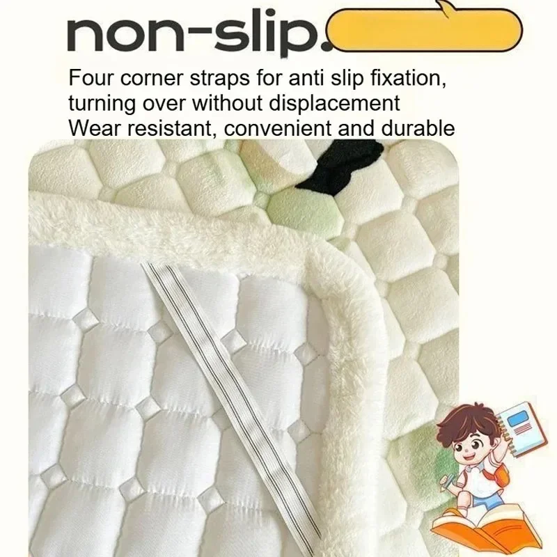 Winter Thick Milk Velvet Mattress Warm and Soft Quilted Washable Mattress Protective 
