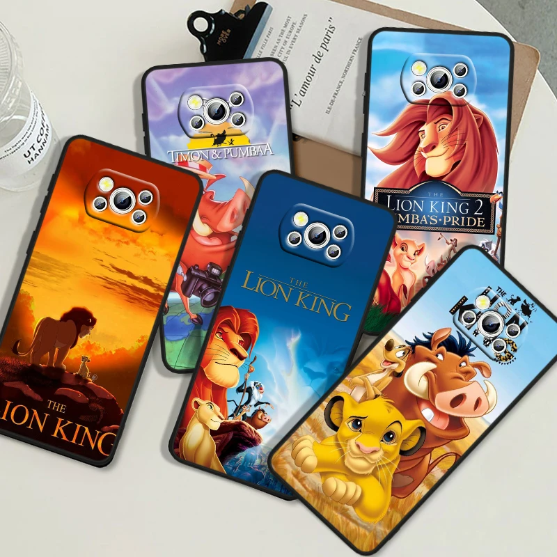 

Disney The Lion King Cool For POCO X6 M6 C55 C50 C40 C3 F5 F4 F3 M6 M5 M4 4G 5G GT Pro Silicone Black Phone Case