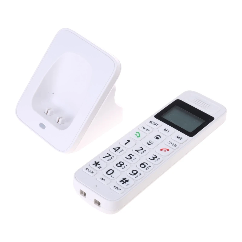 D1018 Telephone Home Offices Cordless Phone Low Radiation with High Speaker and Microphone for Daily Calls