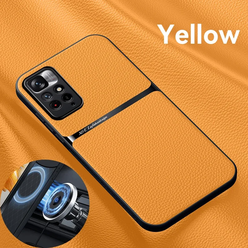 Para Redmi Note 11 Pro Plus 11S 11T 5G 4G funda de teléfono protección de lente completa fundas de silicona suave placa de Metal integrada soporte para coche
