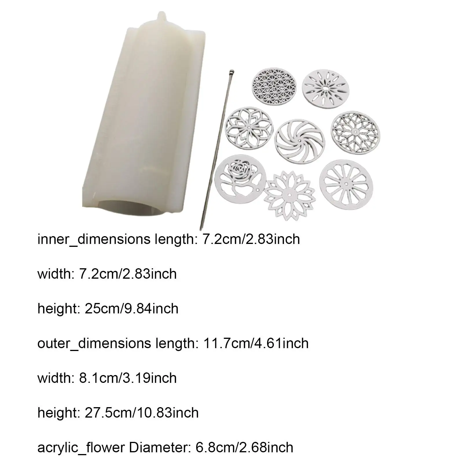 Silicone Tube Column Soap Form Kit with Acrylic Templates for DIY Artisanal Soaps and Candle Making Supplies