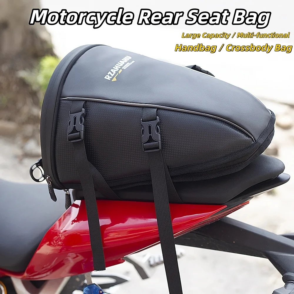 

Large Capacity Motorcycle Rear Seat Tail Bag, Multifunctional Storage Crossbody Bag for Motorcycle & Electric Bike Riding