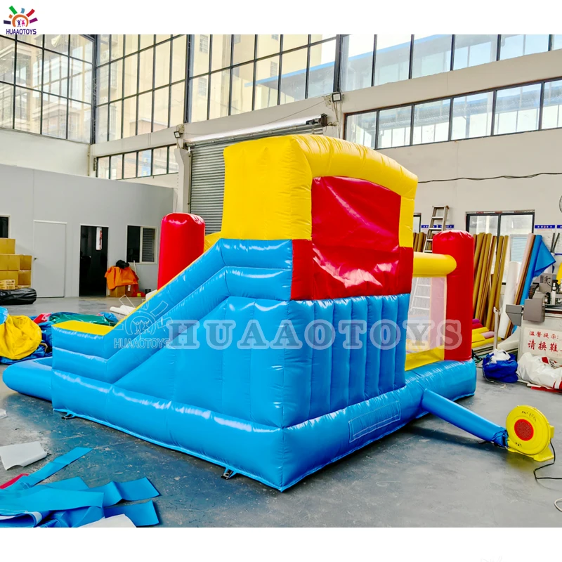 Casa di salto gonfiabile del trampolino gonfiabile del castello dei buttafuori del pvc di alta qualità casa di rimbalzo dei bambini con lo scivolo e lo stagno