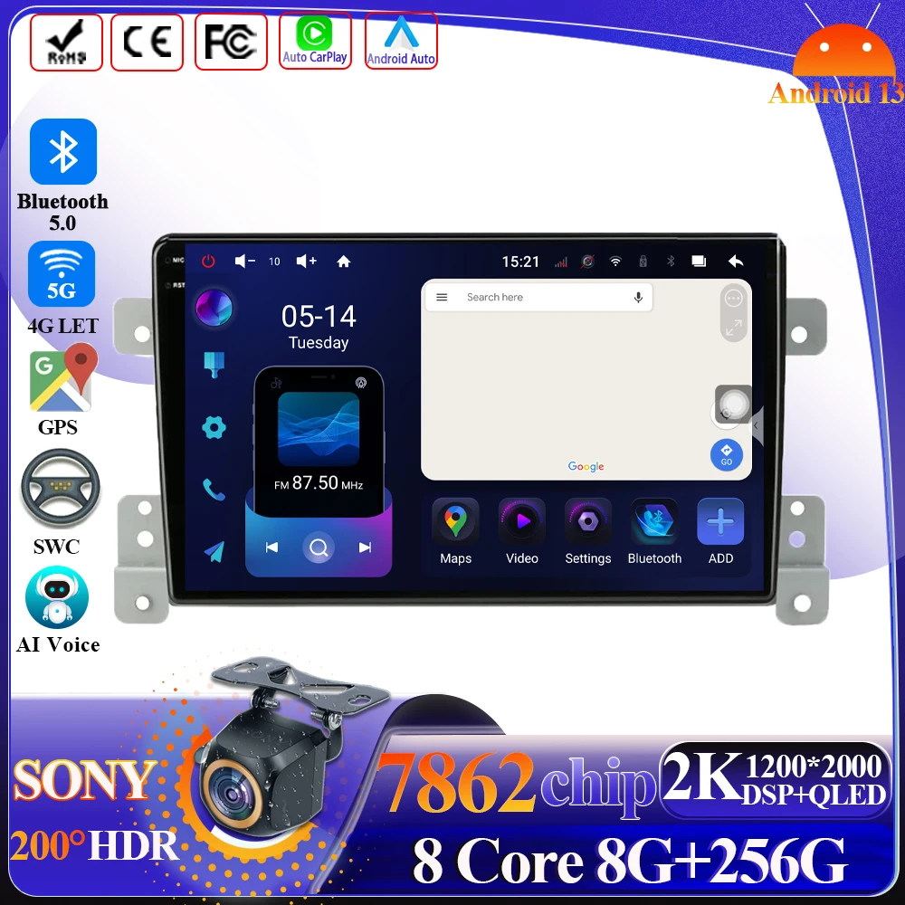 

Android Auto Carplay для Suzuki Grand Vitara 3 2005-2015, интеллектуальная система, 8 ядер, магнитола, мультимедийный видео, сенсорный дисплей
